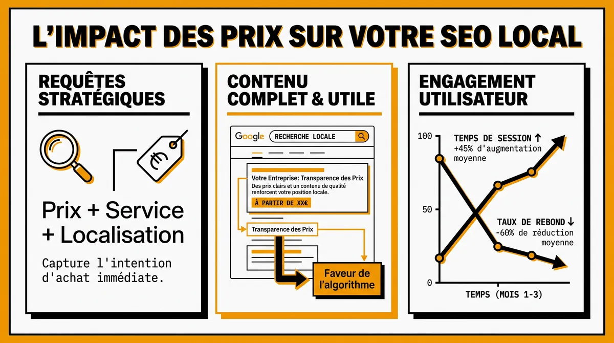 Infographie : L'impact de l'affichage des prix sur votre référencement naturel local