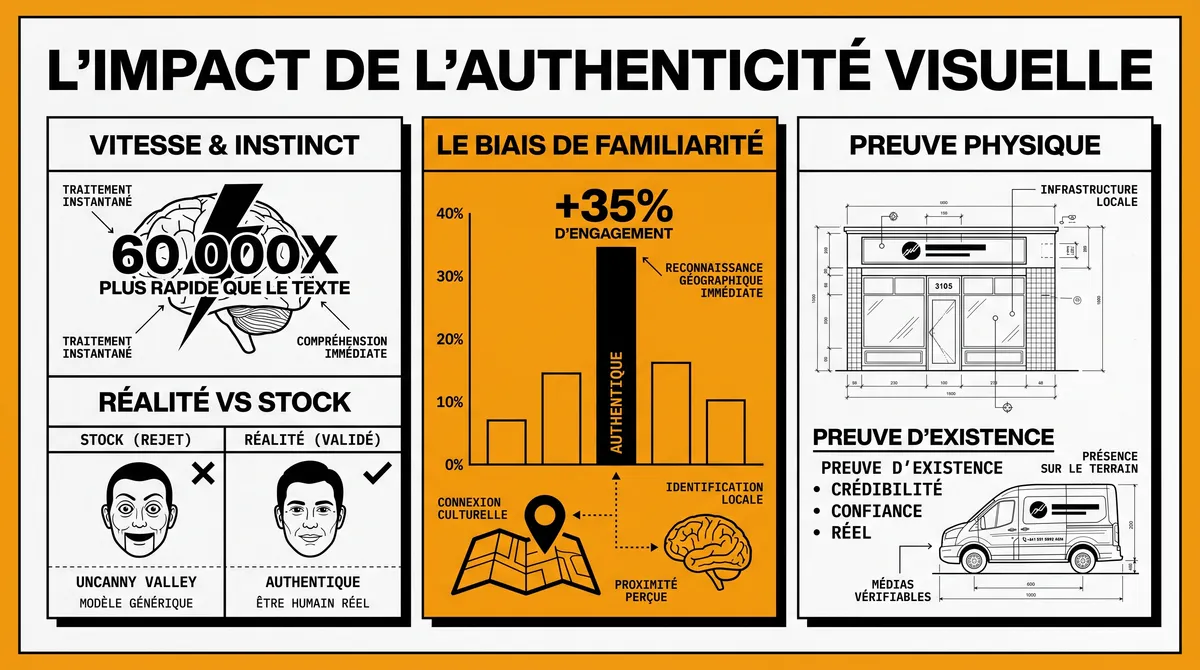 Infographie : L'impact psychologique de l'authenticité visuelle sur le prospect