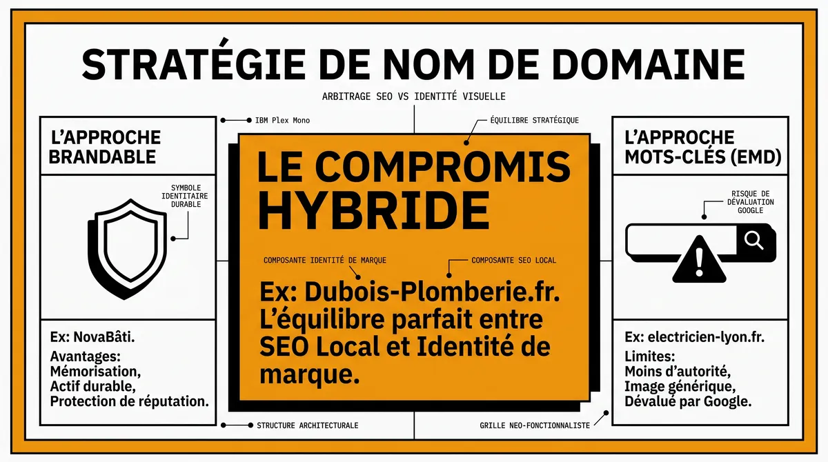 Infographie : Arbitrer entre identité de marque et mots-clés SEO