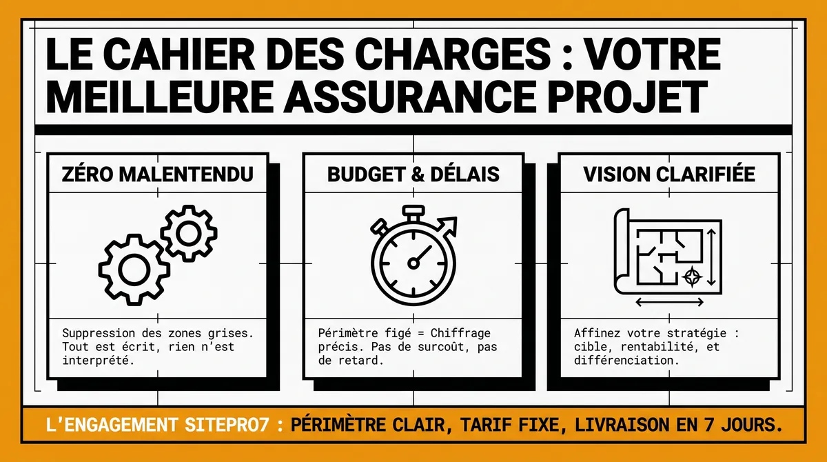 Infographie : Pourquoi le cahier des charges est votre meilleure assurance projet