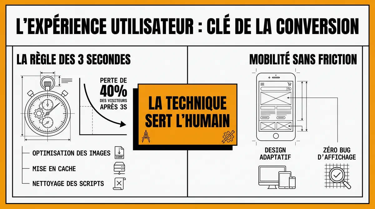 Infographie : L'expérience utilisateur : la vraie clé de la conversion