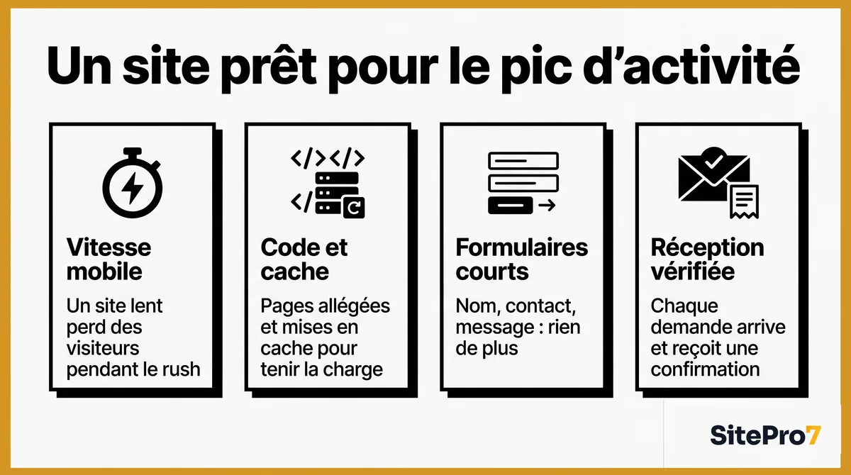 Infographie : La performance technique : ne perdez pas de prospects lors du rush