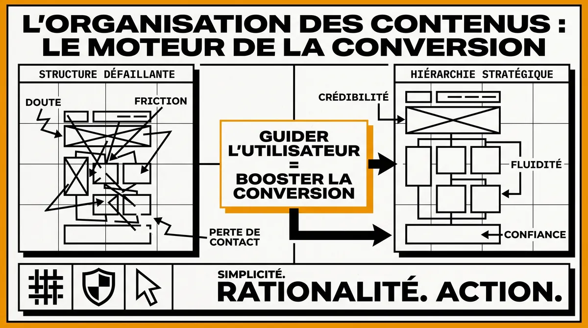 Infographie : l'organisation des contenus, moteur de la conversion d'un site