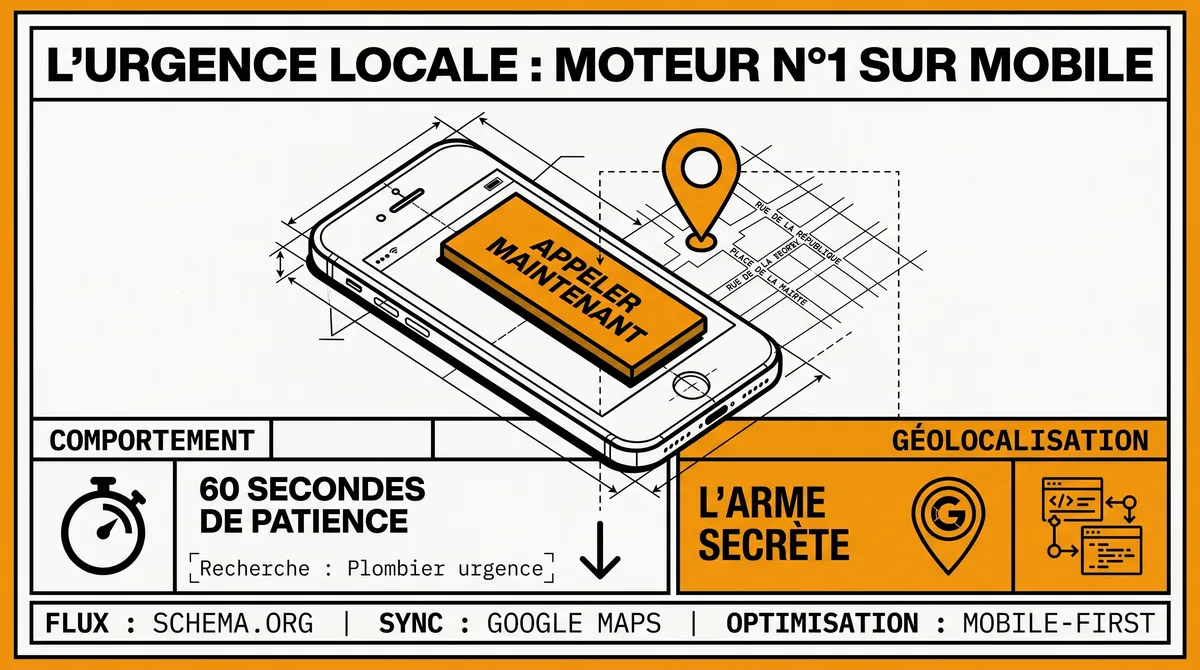 Infographie : L'urgence locale, moteur de recherche principal sur mobile