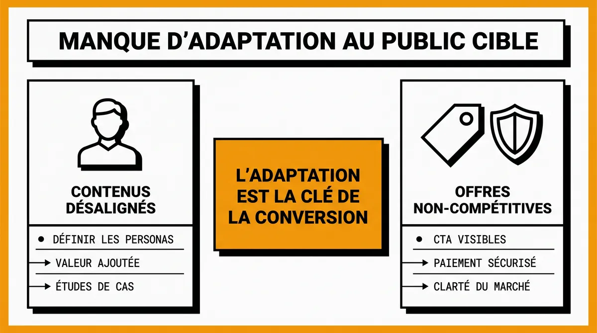Infographie : le manque d'adaptation au public cible freine la conversion
