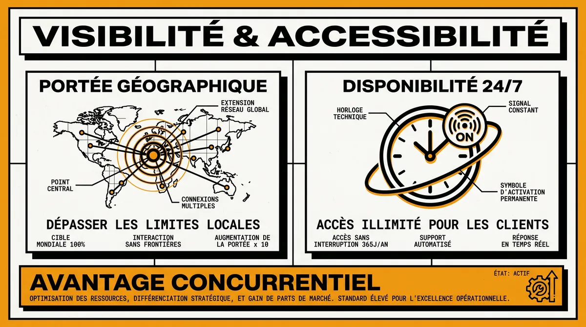 Infographie : visibilité et accessibilité d'un site web pour une PME