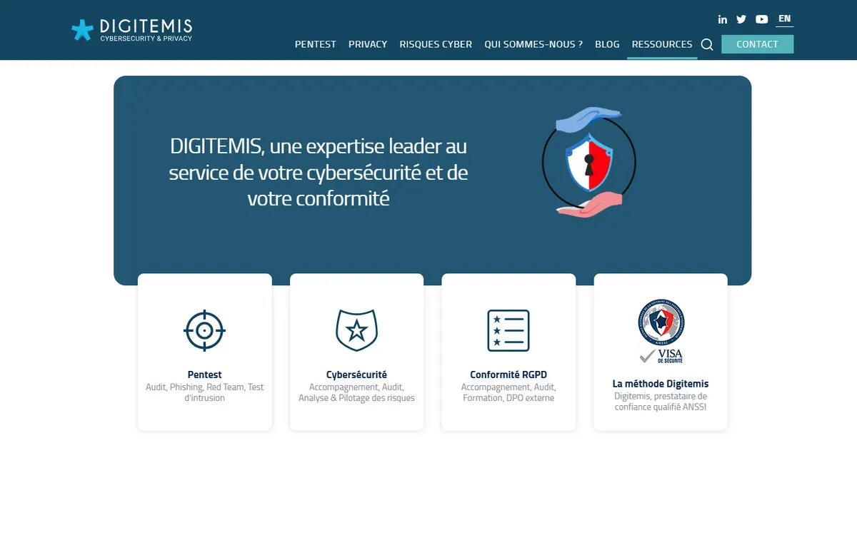 Digitemis : le site avant la refonte