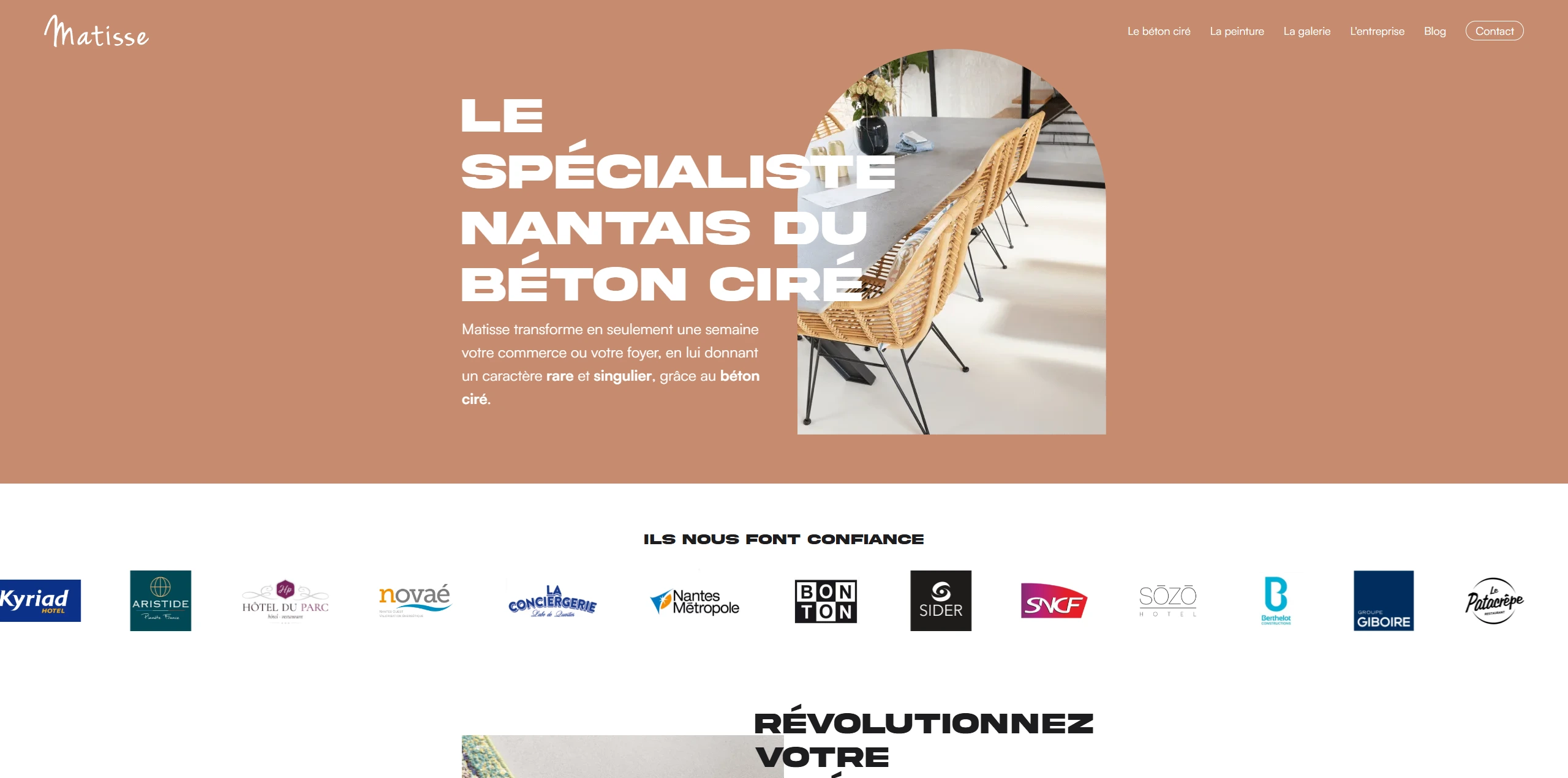 Site web - Clément, dirigeant de Matisse
